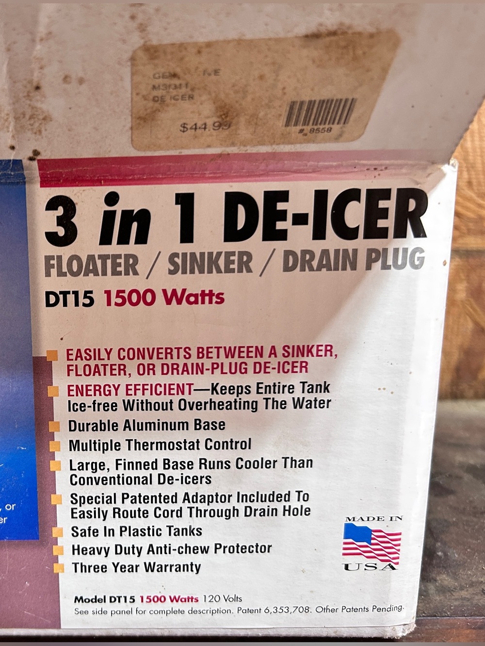 Tank de-icer
